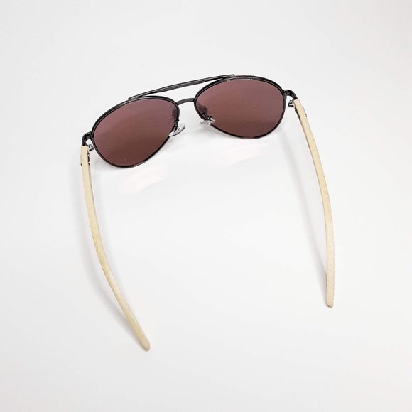 Aviator Sunglasses with Bamboo Arms - Picture 3 of 6